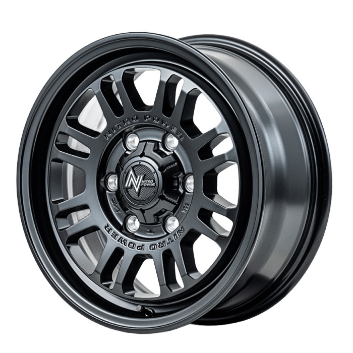 業販品 DUNLOP WINTER MAXX WM02 215/65R16 98Q NITRO POWER M16 ASSAULT セミグロスブラック 16インチ 6.5J+38 6H-139.7 冬用 4本