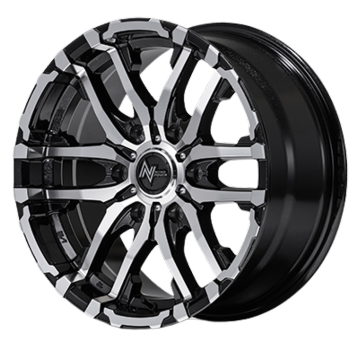 業販品 BRIDGESTONE BLIZZAK ICE 205/70R15 96S NITRO POWER M26 CROSSFANG BKメタリック/ミラーカット 15インチ 6J+33 6H-139.7 冬用 4本