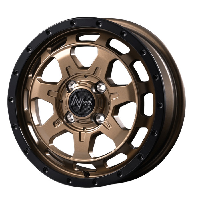 業販品 DUNLOP WINTER MAXX WM02 155/55R14 69Q NITRO POWER M7 PHALANX マットブロンズ/リムブラック 14インチ 4.5J+45 4H-100 冬用 4本