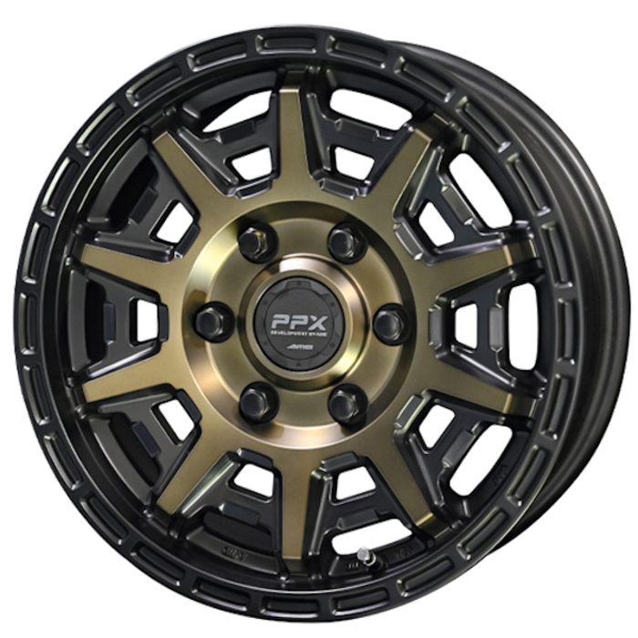 業販品 BRIDGESTONE BLIZZAK W989 195/85R15 113/111N PPX D10X ブラックPO/マットブロンズクリア 15インチ 6J+44 6H-139.7 冬用 4本
