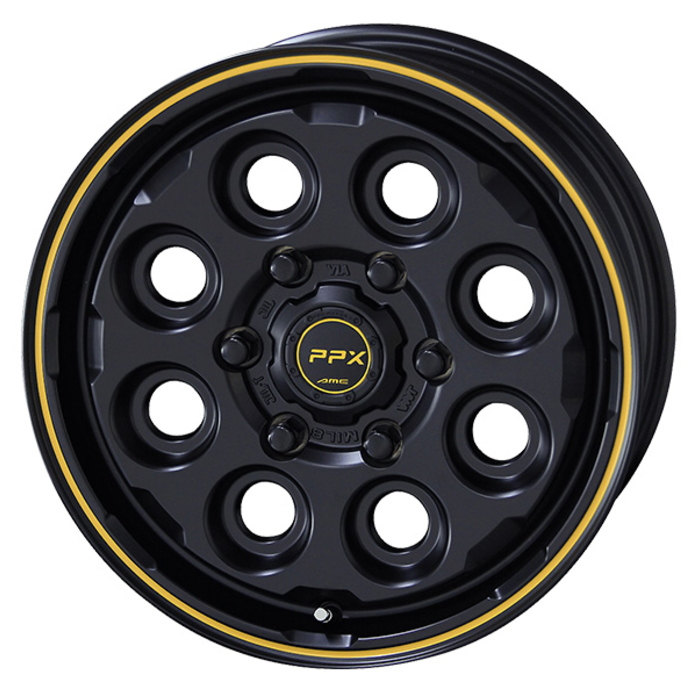 業販品 YOKOHAMA iceGUARD5PLUS IG50PL 215/70R15 98Q PPX MIL:8 ブラック/イエローライン 15インチ 6J+33 6H-139.7 冬用 4本