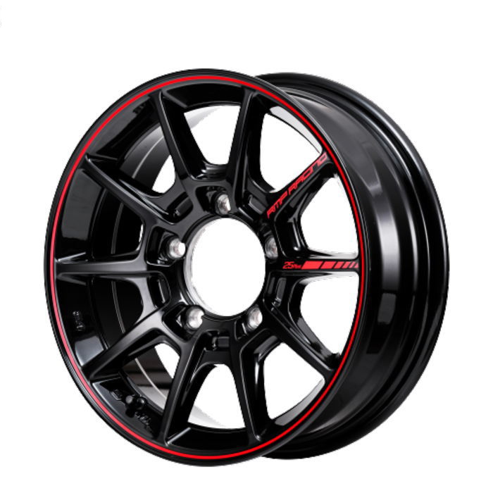 業販品 BRIDGESTONE BLIZZAK DM-V3 175/80R16 91Q RMP RACING R25 Plus ブラック/リムレッドライン 16インチ 5.5J+20 5H-139.7 冬用 4本