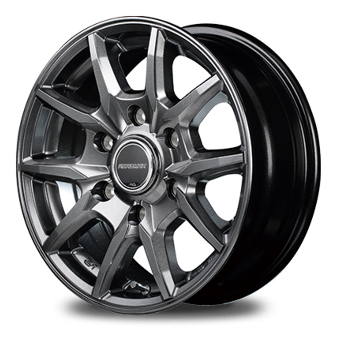 業販品 YOKOHAMA GEOLANDAR I/T G072 215/80R15 112/110L 8PR ROADMAX KG25 メタリックグレー 15インチ 6J+33 6H-139.7 冬用 4本
