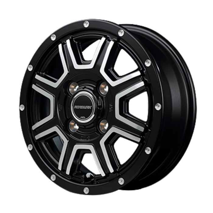 業販品 BRIDGESTONE BLIZZAK VRX3 165/55R14 72Q ROADMAX WF-8 ブラック/リム\u0026ディスクポリッシュ 14インチ 4.5J+43 4H-100 冬用 4本