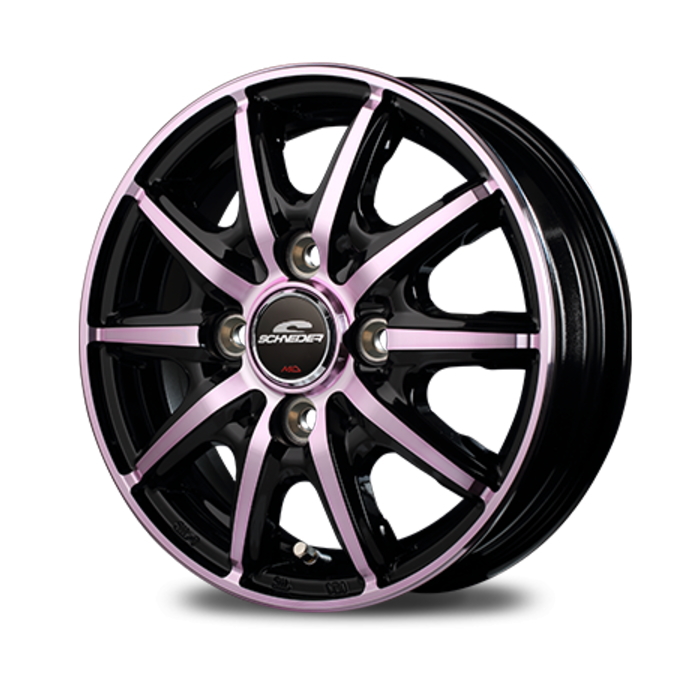 業販品 TOYO NANOENERGY 3 165/55R14 72V SCHNEIDER RX10-K ブラック/ピンククリア 14インチ 4.5J+45 4H-100 夏用 4本