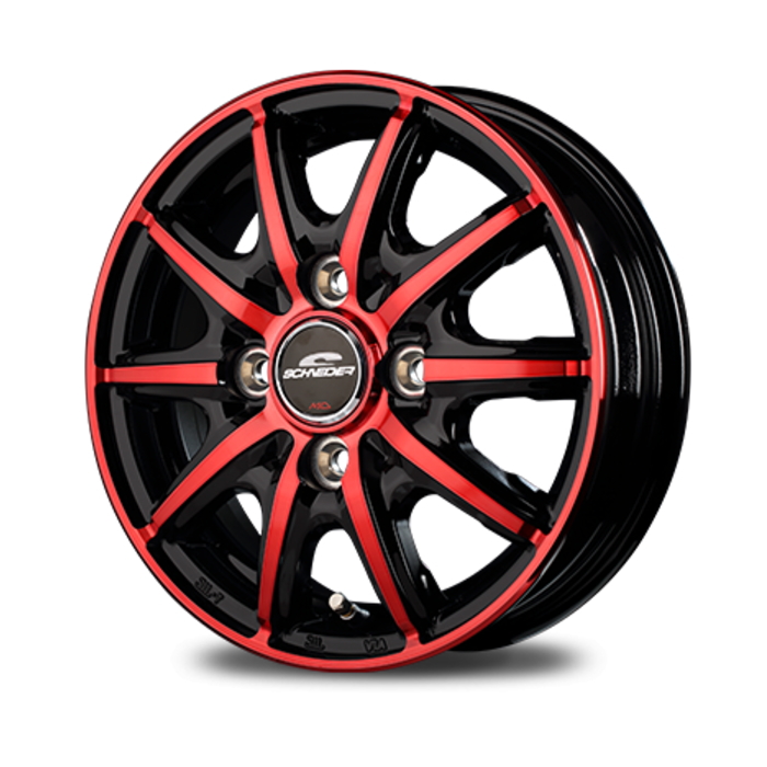 業販品 TOYO PROXES CF3 165/60R14 75H SCHNEIDER RX10-K ブラック/レッドクリア 14インチ 4.5J+45 4H-100 夏用 4本