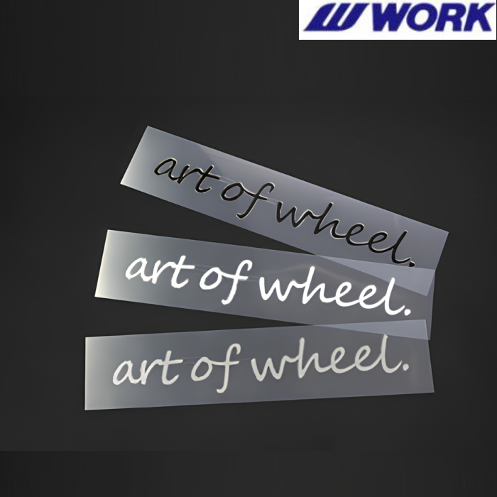 送料無料 新品 正規品 WORK art of wheelステッカー 4枚 ホワイト W120