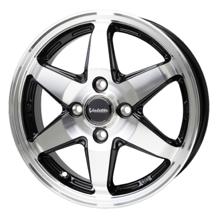 業販品 BRIDGESTONE NEWNO 155/65R14 75H Valette ANKRAY ブラックポリッシュ 14インチ 5J+39 4H-100 夏用 4本