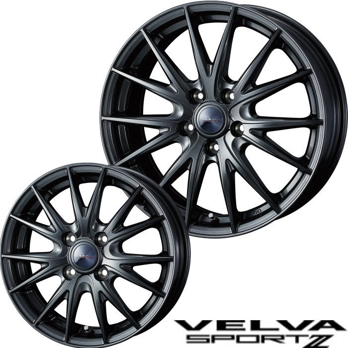 業販品 [個人宅-配送不可] ホイール 4本 17インチ 6J+40 4H-100 VELVA SPORT2 ディープメタルの画像