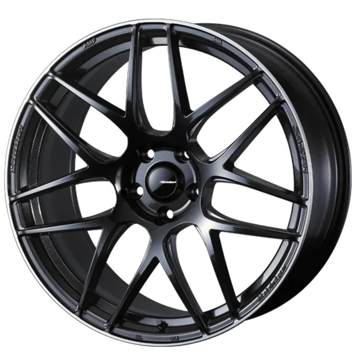 業販品 [個人宅-配送不可] ホイール 4本 19インチ 8J+45 5H-114.3 WedsSport SA-27R METAL-BLACK/F