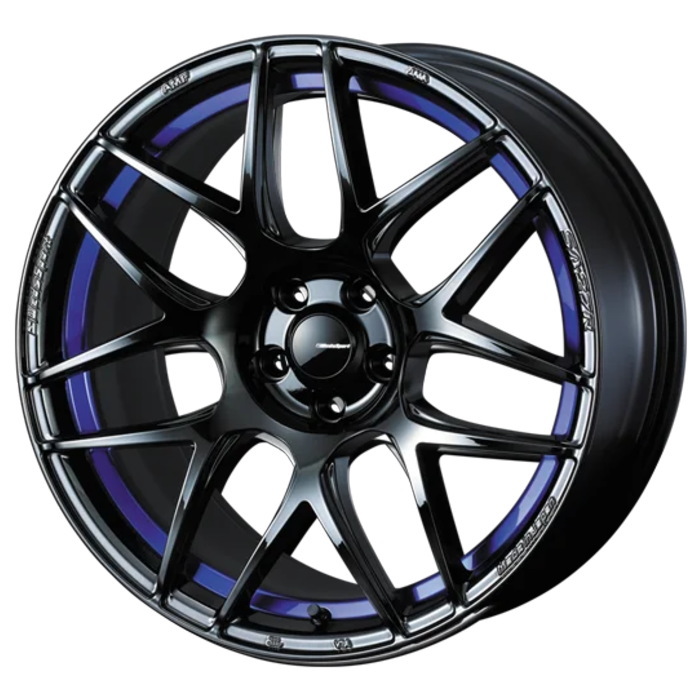 業販品 [個人宅-配送不可] ホイール 4本 18インチ 7.5J+45 5H-114.3 WedsSport SA-27R BLC2