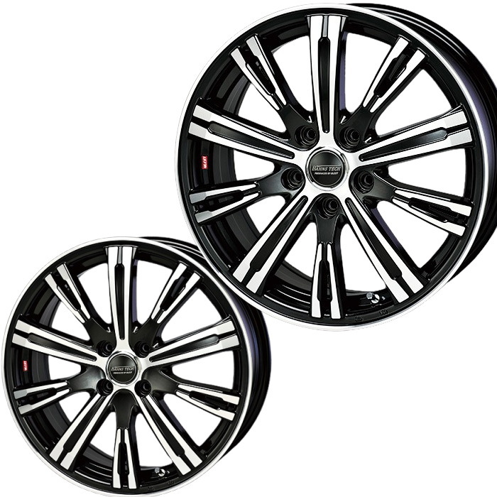 17インチ ブラック/シルバー ホイール 4個セット ホイールセット17インチ 7.0J（シルバー／ガンメタ／ブラック