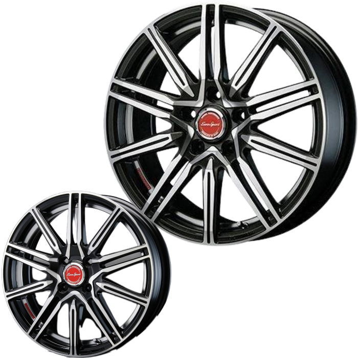 道内送料無料❗️ユーロスポーツ16インチアルミホイール☆PCD.100 軽自動車等 BLEST 16インチ 5穴 100 6J ユーロスポーツ レグルス-A1 メタル