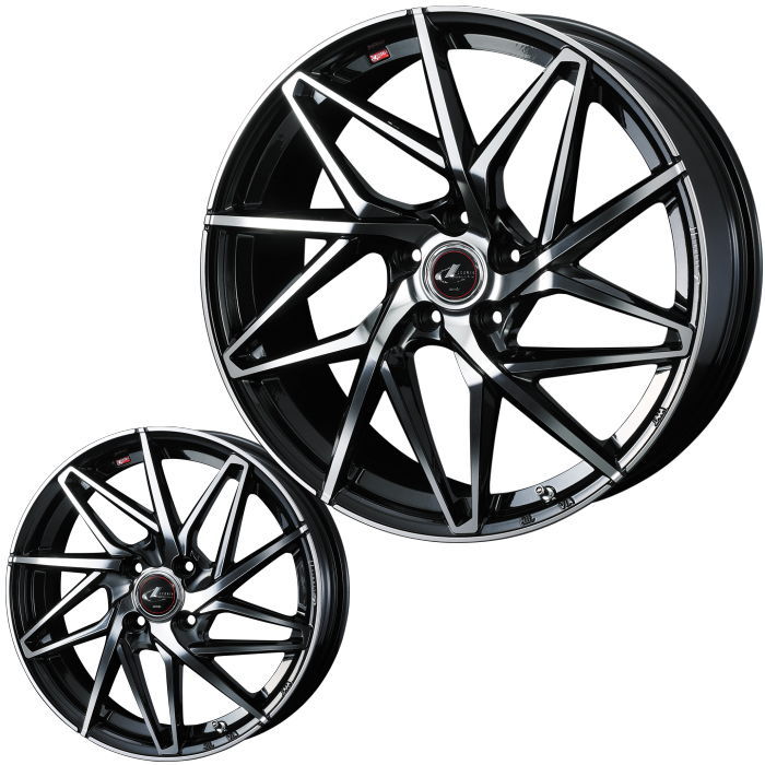 送料込み！レオニス17インチ 195-45-17の4本セット WEDS ホイール4本セット Weds ウェッズ LEONIS レオニス FR 17