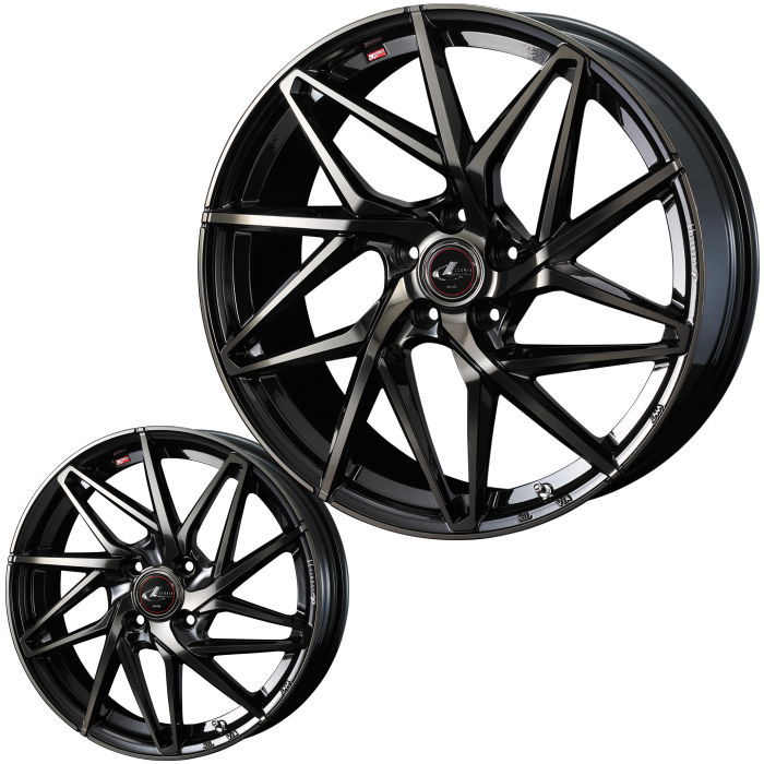 WEDS 165/45R16 LEONIS IT PBMC/TI 16インチ 4穴 100 6J サマー