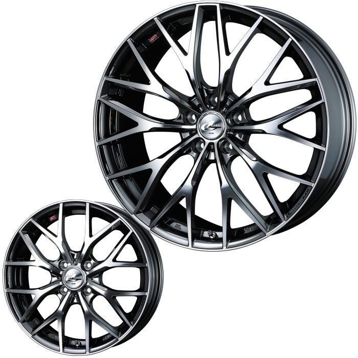 WEDS 225/45R19 LEONIS MX BMCMC 19インチ 5穴 114.3 8J サマー