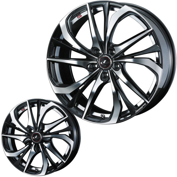 WEDS 15インチ 4穴 100 5.5J LEONIS TE PBMC ホイール単品 4本