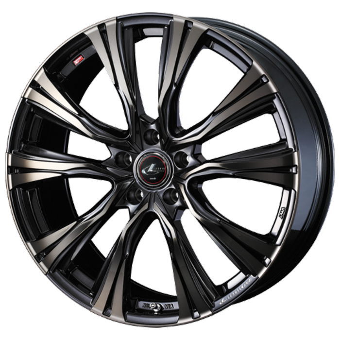 WEDS 225/40R19 LEONIS VR PBMC/TI 19インチ 5穴 114.3 7.5J/8J