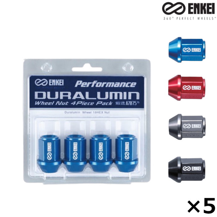 ENKEI/エンケイ パフォーマンス ジュラルミン ホイールナット 軽量 20個 全4色 M12×P1.25/P1.5-19HEX