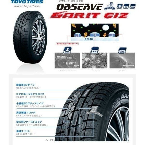 トーヨータイヤ ガリットGIZ2 ヴァーレン ア 16インチ 6.5J 60R16