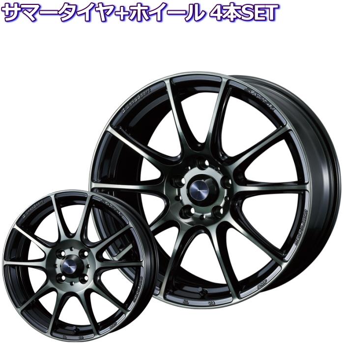 165/55R15 トーヨー トランパス LuK WedsSport SA-25R WBC 15インチ 軽自動車 ツライチ狙い 4穴 100 6J サマータイヤセット｜mkst