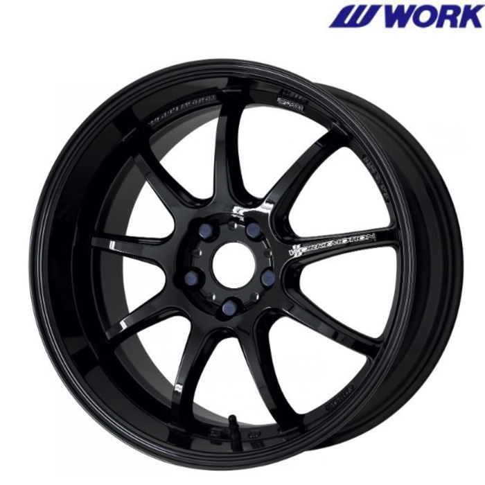 17インチ 4穴 100 7J WORK EMOTION D9R ブラック ホイール単品 4本セット