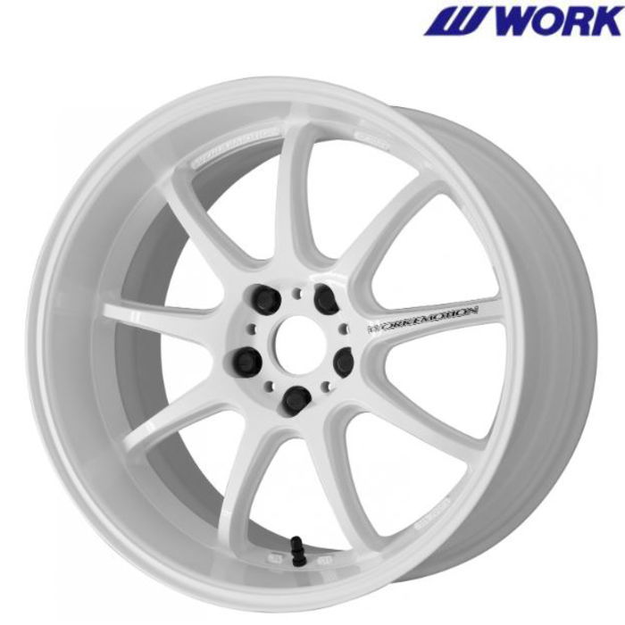 17インチ 4穴 100 7J WORK EMOTION D9R ホワイト ホイール単品 4本セット