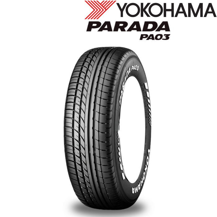 17インチ 215/60R17C 109/107S ホワイトレター YOKOHAMA PARADA Spec X ヨコハマ パラダ サマータイヤ単品 4本セット :ts yokohama w 004:タイヤ・ホイール専門店 ミクスト