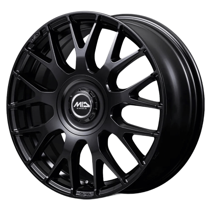 ホイール4本セット 17インチ 7J+48 5H-100/114.3 MID EXCLUSIVE 029M セミグロスブラック