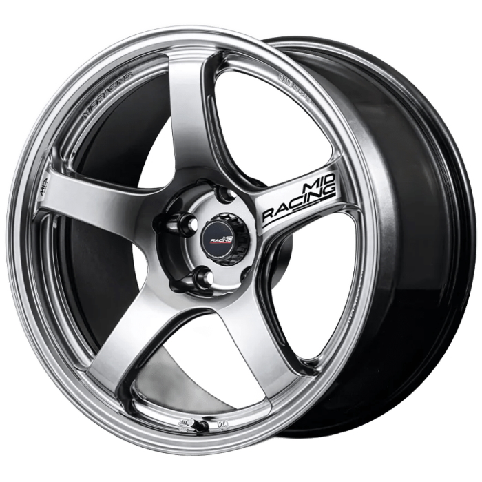 ホイール4本セット 17インチ 7J+45 5H-114.3 MID RACING R50 EVO ハイパーシルバー