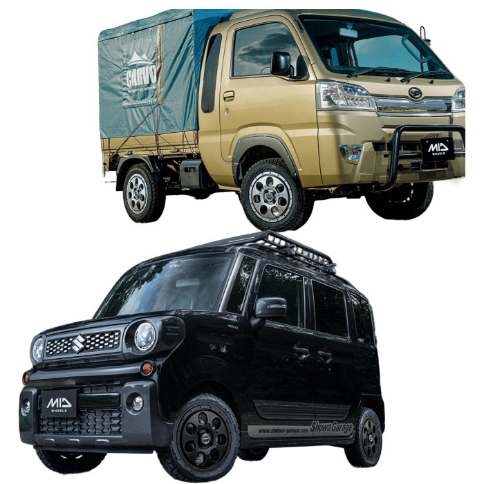 マルカサービス ホイール単品 4本セット 14インチ 4.5J+45 4H-100 MID