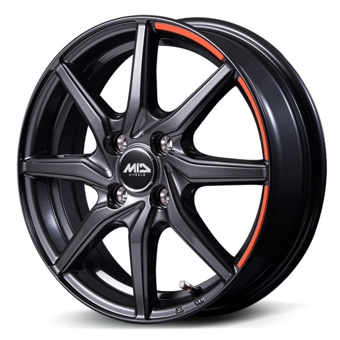 新品 ホイール 4本 15インチ 4.5J+45 4H-100 MID WHEELS RX810