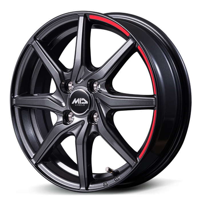 2個 RAZEE 15 x4.5+45 4穴 PCD100 美しいホイール 新品 ホイール 4本 15インチ 4.5J+45 4H-100 MID WHEELS RX810