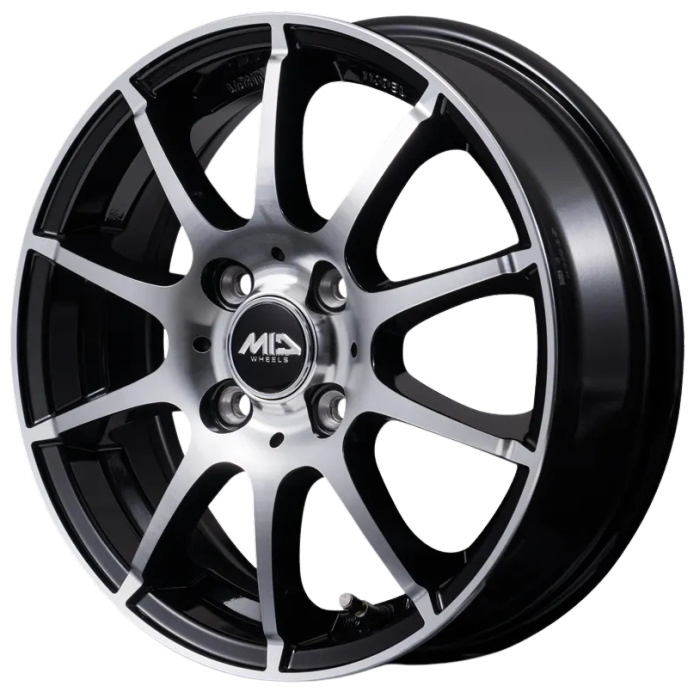 マルカサービス ホイール単品 4本セット 12インチ 3.5B+43 4H-100 MID