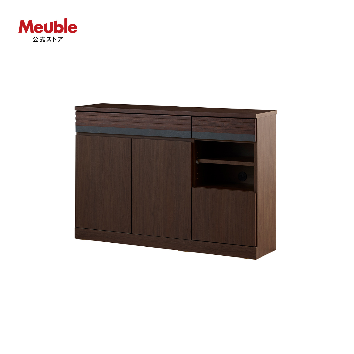 【 Meuble ( モーブル ) 公式 】 大川家具 サイドボード 収納 カウンター下 リビング収納 奥行30 完成品 幅120cm 北欧 風 国産 日本製 シーン_4