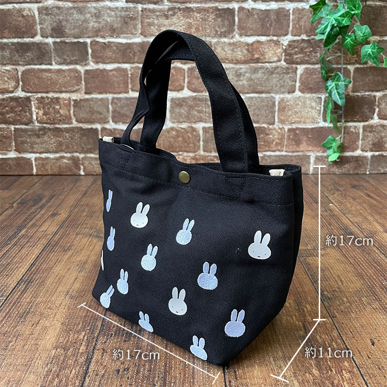 帆布ミニトートバッグ ミッフィー モノグラムフェイスブラック 刺繍＆プリント 6015 : キャリーバッグ通販のMM-COMPANY - 通販 -  Yahoo!ショッピング