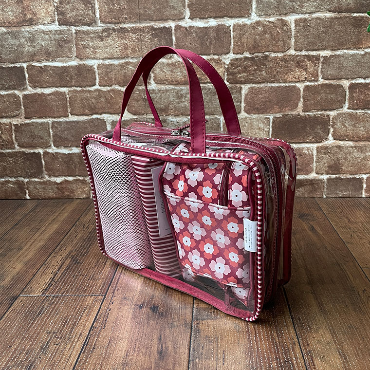 トラベルポーチセット 長方形 ハピタスプラス 7122【爆買】 : キャリー