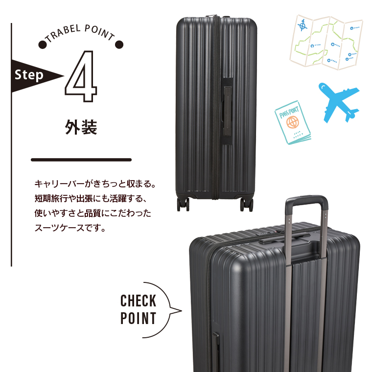 軽量スーツケース Lサイズ 100L 3.5Kg キャリーケース キャリーバッグ