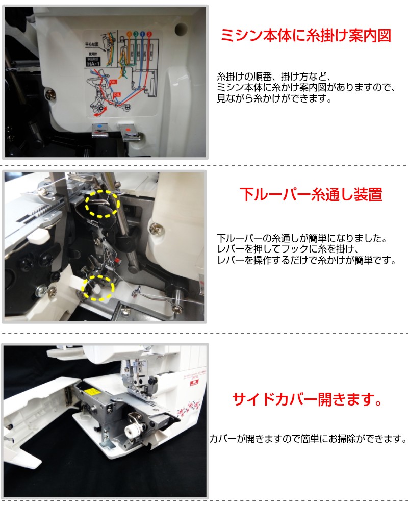 ロックミシン 本体 ジューキ JUKI MO-114DM2 特別仕様 2本針4本糸 
