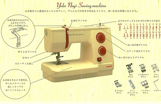 いているの ヤフオク! YN507 Yoko Nogi Sewing machine 野木