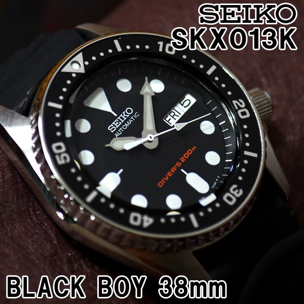 セイコー 海外モデル 逆輸入 ダイバーズ ブラックボーイ 38mm SEIKO 腕時計 メンズ ブラック文字盤 ウレタンベルト SKX013K  :SKX013K:セイコー5とZIPPOの穴場 MMR - 通販 - Yahoo!ショッピング