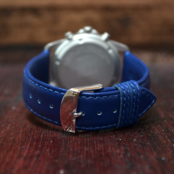 【電池交換済】SEIKO　腕時計　デイト　シルバー　ネイビー　純正ベルト SEIKO（セイコー） 20mm 純正 ベルト 革 ラバー RS02C20NY 時計 交換