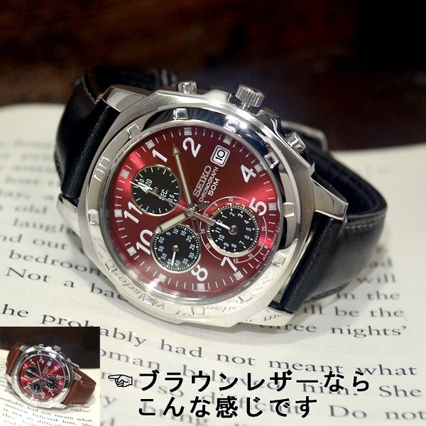 セイコー 逆輸入 海外モデル クロノグラフ SEIKO メンズ 腕時計 レッド