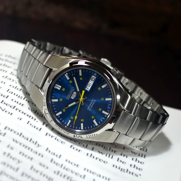 セイコー5 逆輸入 海外モデル SEIKO5 腕時計 メンズ ブルー文字盤 