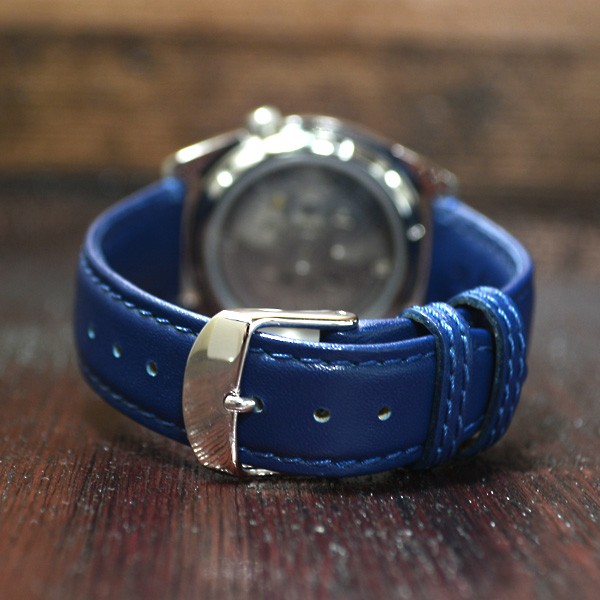 〈美品〉 SEIKO5 自動巻き　ネイビー　新品バンド交換済み Seiko 5 セイコー5 海外モデル 逆輸入 SEIKO5 メンズ 自動巻き