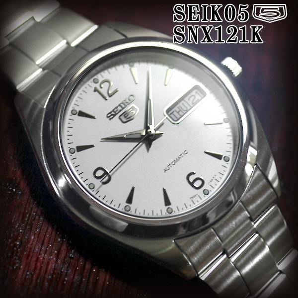 セイコー5 海外モデル 逆輸入 SEIKO5 腕時計 メンズ シルバー文字盤