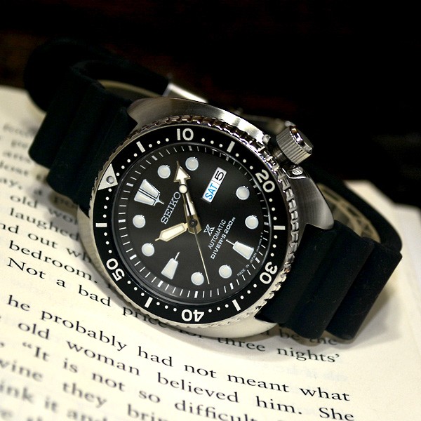 セイコー プロスペックス ダイバーズ 日本製 逆輸入 海外モデル 復刻モデル SEIKO PROSPEX 自動巻き 腕時計 メンズ ブラック文字盤  ラバーベルト SRP777J1