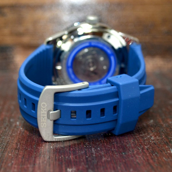 セイコー5 富士山世界遺産登録記念モデルスポーツ 日本製 自動巻き SEIKO5 腕時計 メンズ シルバー文字盤 ブルーウレタンベルト SRP781J1