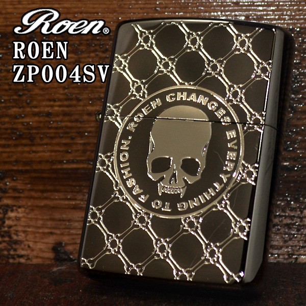 ジッポー ZIPPO ライター Roen ロエン スカル ブラック シルバー