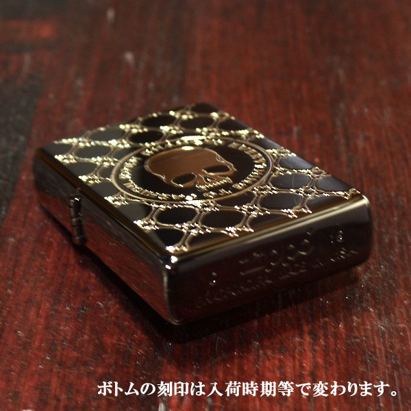 ジッポー ZIPPO ライター Roen ロエン スカル ブラック シルバー 両面